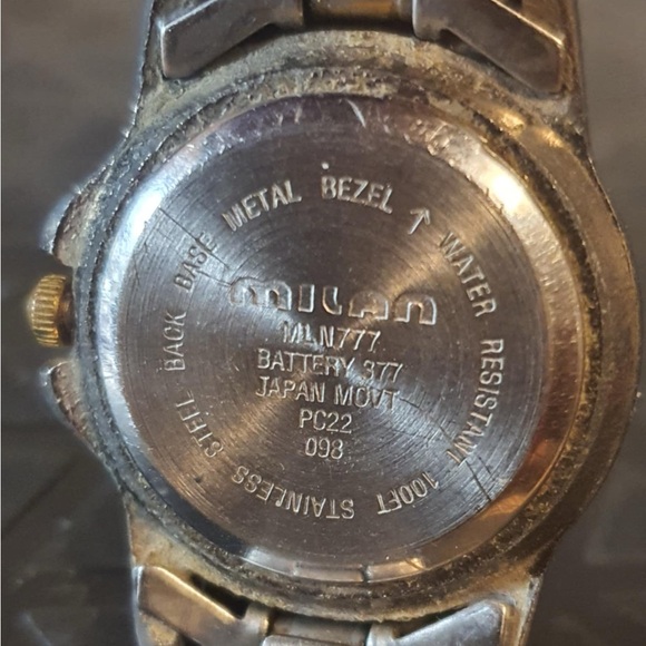 🦋10/$20🦋 Milan MLN777 Silver/Goldtone Stainless Steel Women's Watch w/Date - Picture 5 of 5